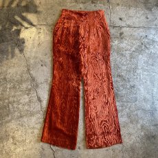画像1: VELVET PATTERN DESIGN COLOR PANTS / W27 (1)