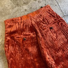 画像9: VELVET PATTERN DESIGN COLOR PANTS / W27 (9)