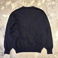 画像2: OWL MOTIF 3D COTTON KNIT SWEATER / Mens L / MADE IN ITALY (2)