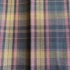 画像5: COLOR CHECK PATTERN TUCK SLACKS PANTS / W28 (5)