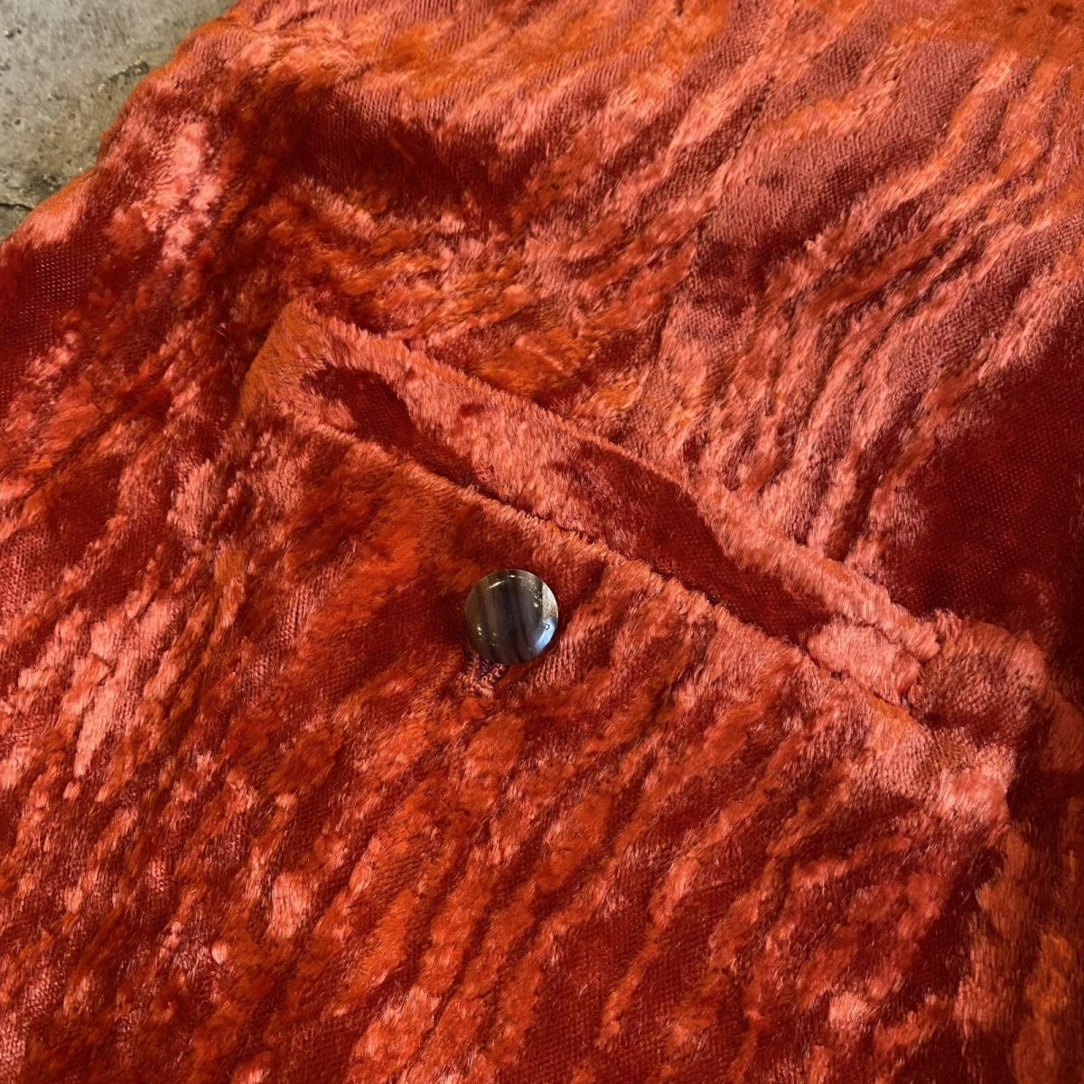 画像10: VELVET PATTERN DESIGN COLOR PANTS / W27 (10)