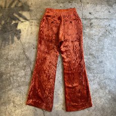 画像2: VELVET PATTERN DESIGN COLOR PANTS / W27 (2)