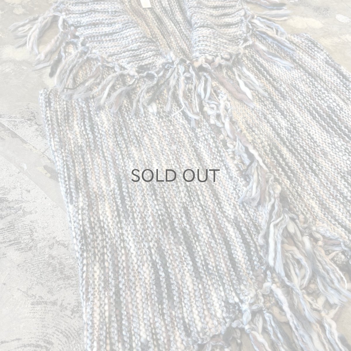 画像5: COLOR MIX FRINGES KNIT VEST / Mens L (5)