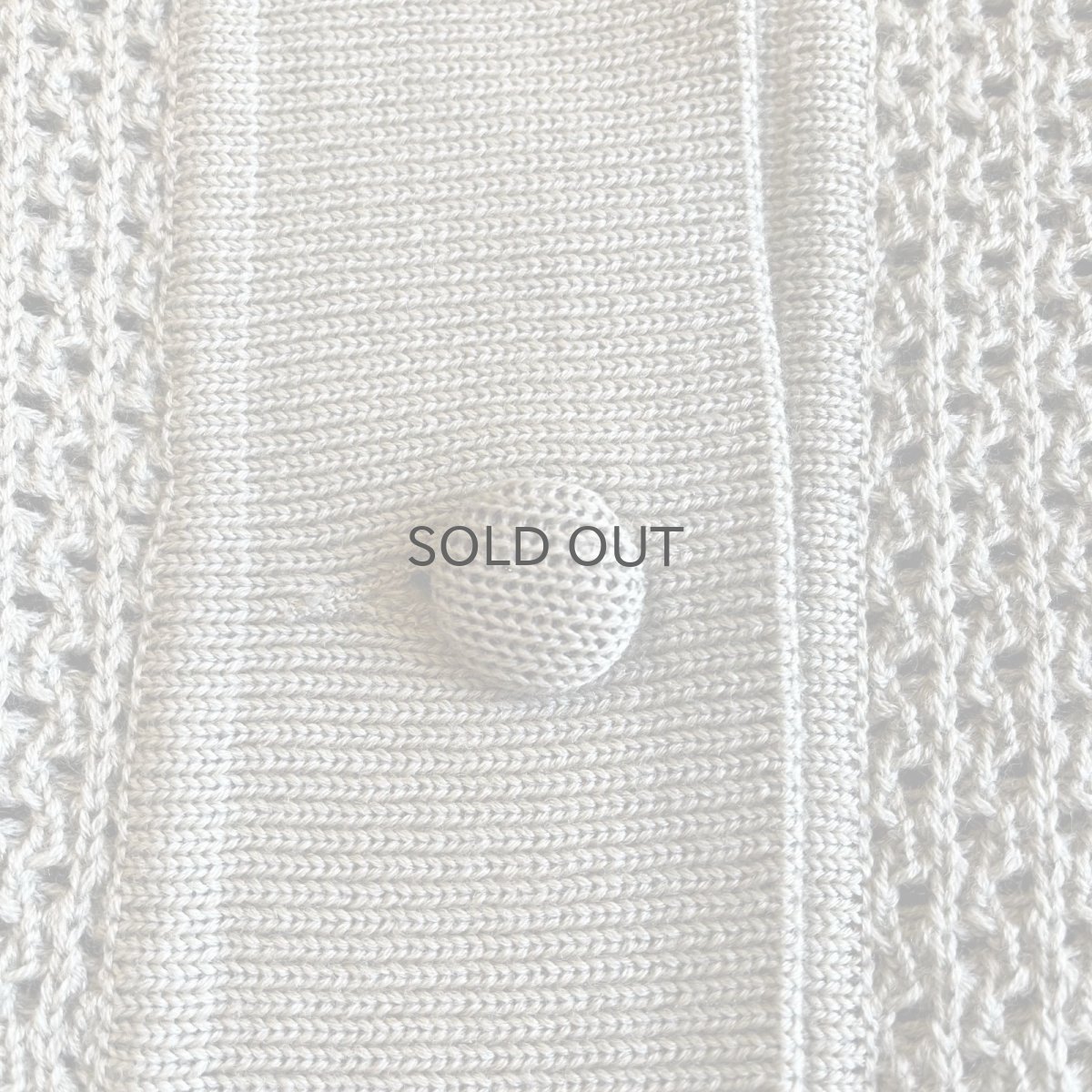 画像8: BIG SAILOR DESIGN MESH WOOL KNIT CARDIGAN / Ladies M(42) / MADE IN ITARY (8)