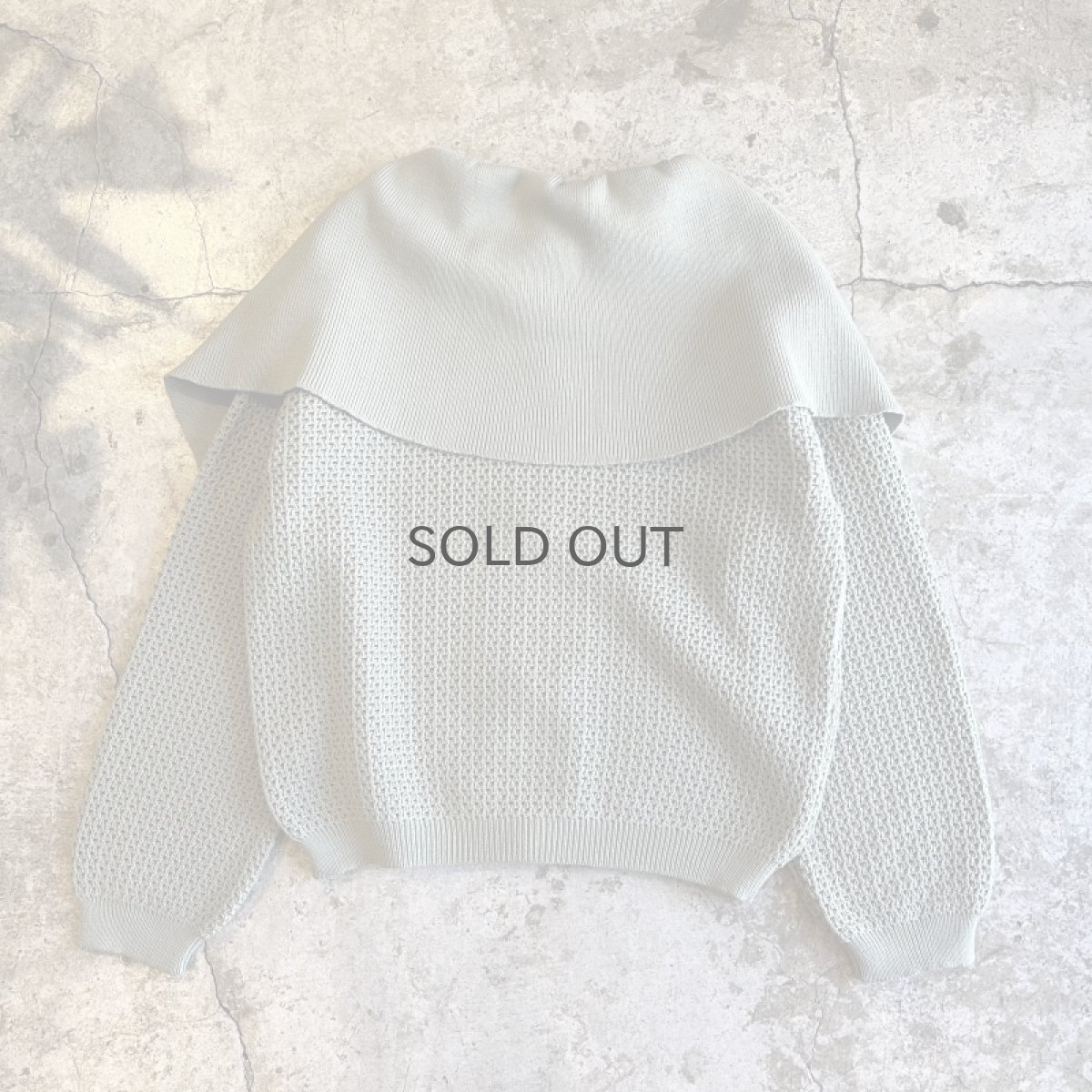 画像2: BIG SAILOR DESIGN MESH WOOL KNIT CARDIGAN / Ladies M(42) / MADE IN ITARY (2)