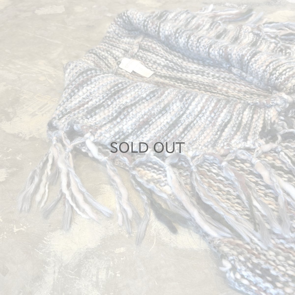 画像7: COLOR MIX FRINGES KNIT VEST / Mens L (7)