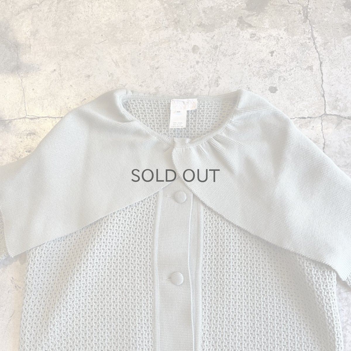 画像9: BIG SAILOR DESIGN MESH WOOL KNIT CARDIGAN / Ladies M(42) / MADE IN ITARY (9)