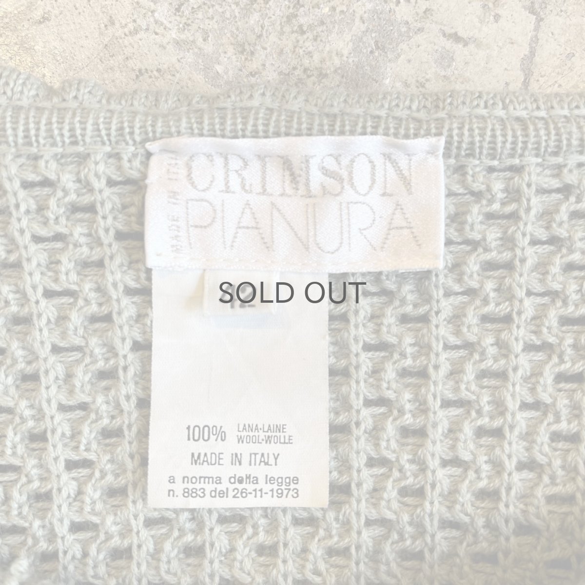 画像12: BIG SAILOR DESIGN MESH WOOL KNIT CARDIGAN / Ladies M(42) / MADE IN ITARY (12)