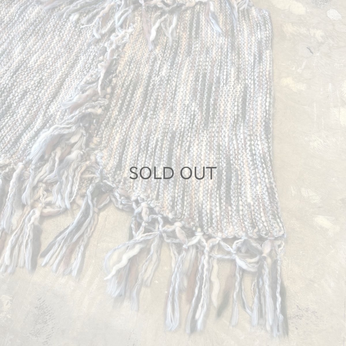 画像6: COLOR MIX FRINGES KNIT VEST / Mens L (6)