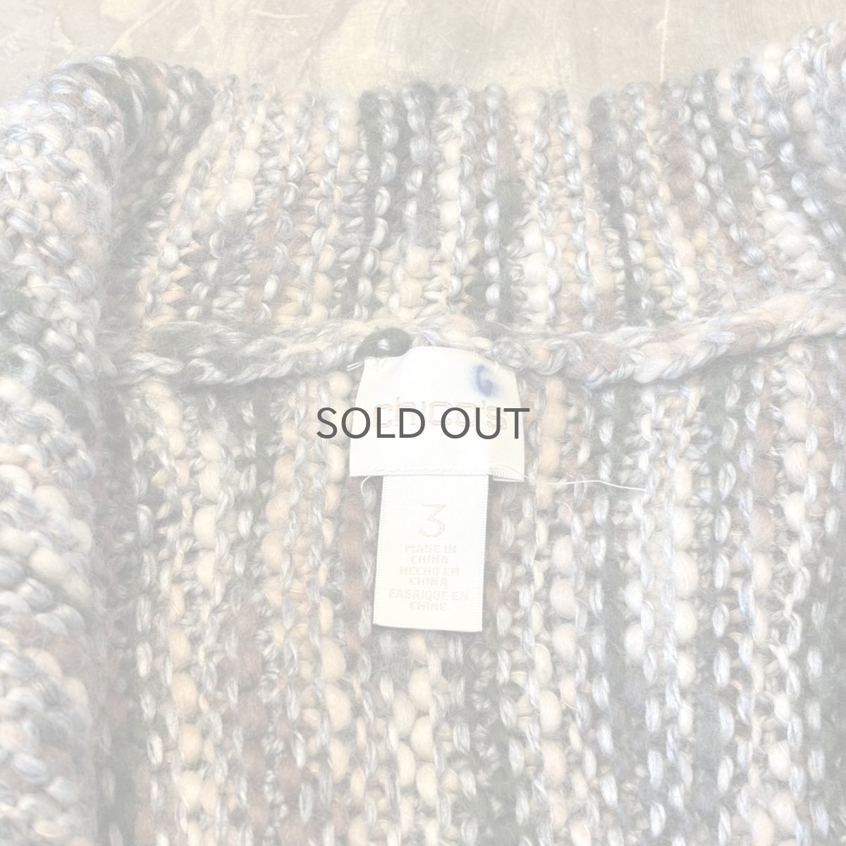 画像10: COLOR MIX FRINGES KNIT VEST / Mens L (10)