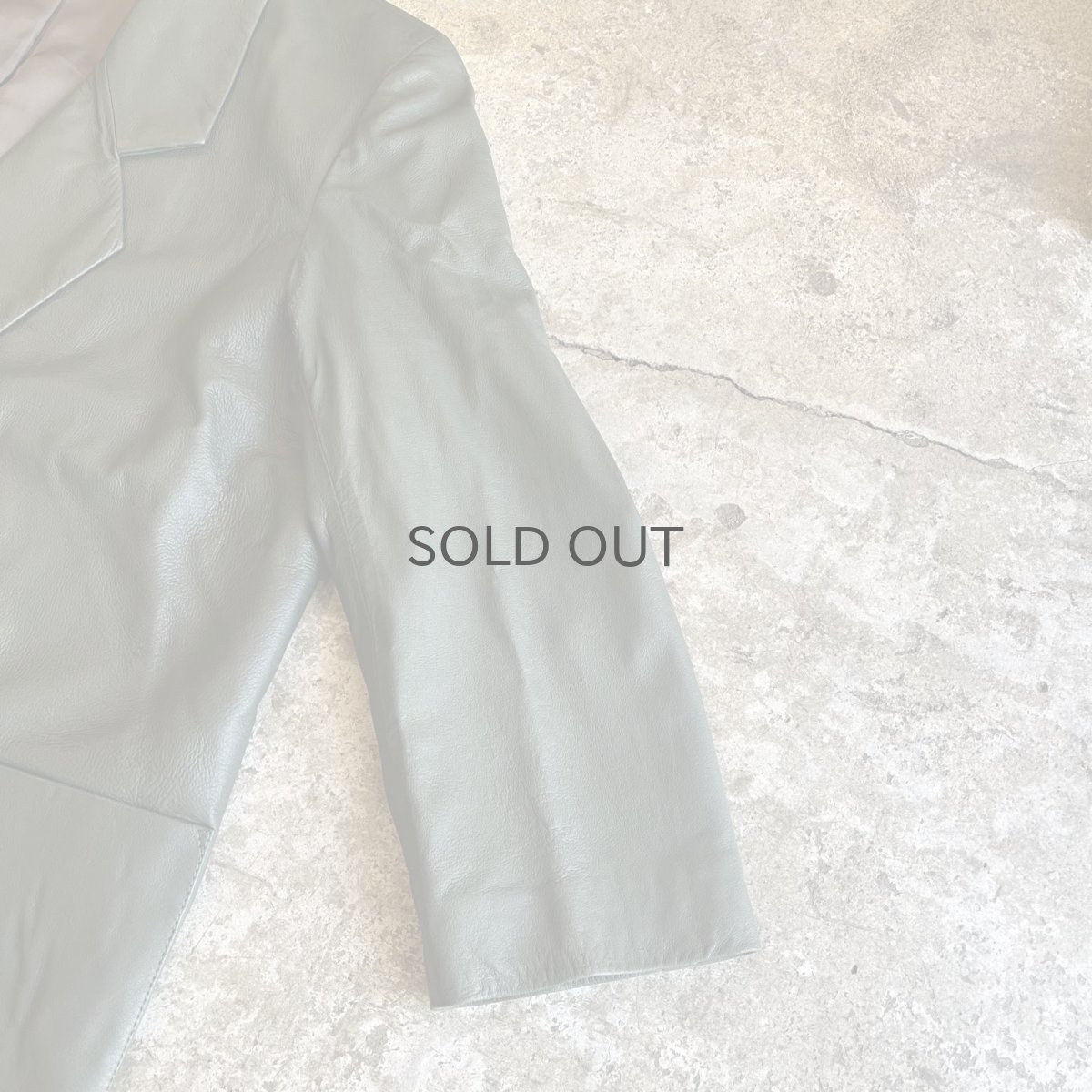 画像9: GREEN COLOR DOUBLE DESIGN LEATHER JACKET / Ladies M(42) (9)