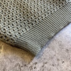 画像3: BIG SAILOR DESIGN MESH WOOL KNIT CARDIGAN / Ladies M(42) / MADE IN ITARY (3)
