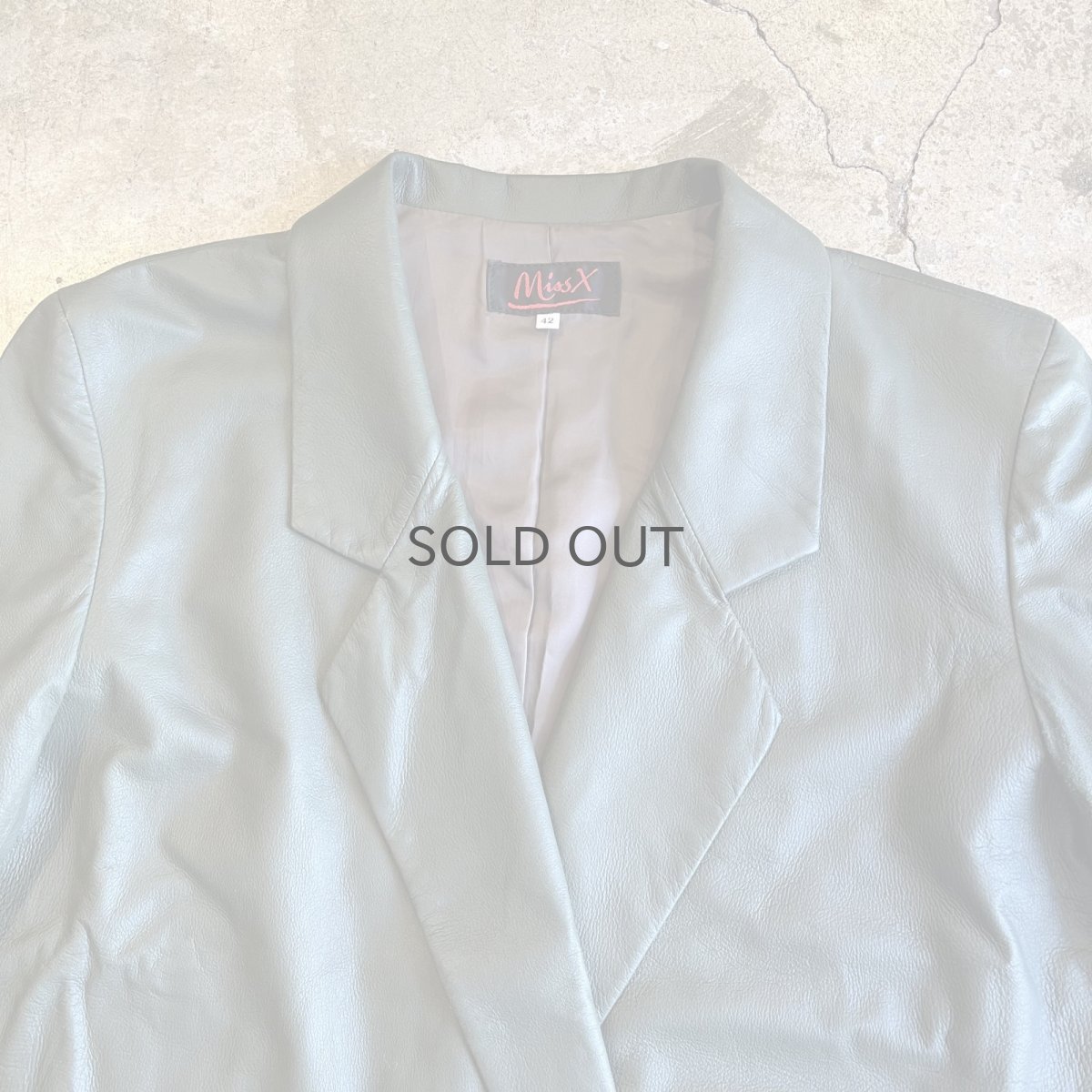 画像5: GREEN COLOR DOUBLE DESIGN LEATHER JACKET / Ladies M(42) (5)