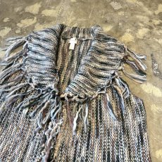 画像4: COLOR MIX FRINGES KNIT VEST / Mens L (4)