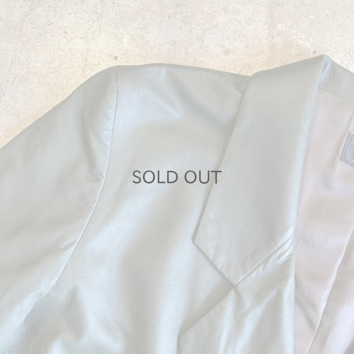 画像10: GREEN COLOR DOUBLE DESIGN LEATHER JACKET / Ladies M(42) (10)