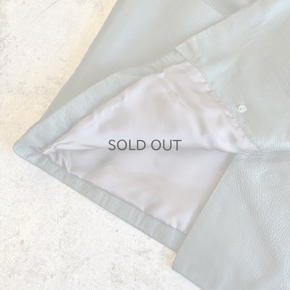 画像7: GREEN COLOR DOUBLE DESIGN LEATHER JACKET / Ladies M(42) (7)