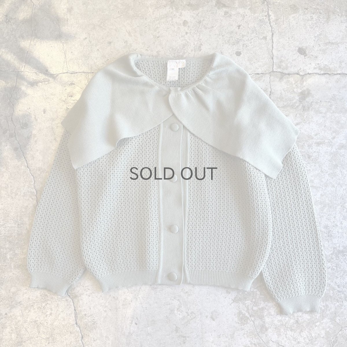 画像1: BIG SAILOR DESIGN MESH WOOL KNIT CARDIGAN / Ladies M(42) / MADE IN ITARY (1)