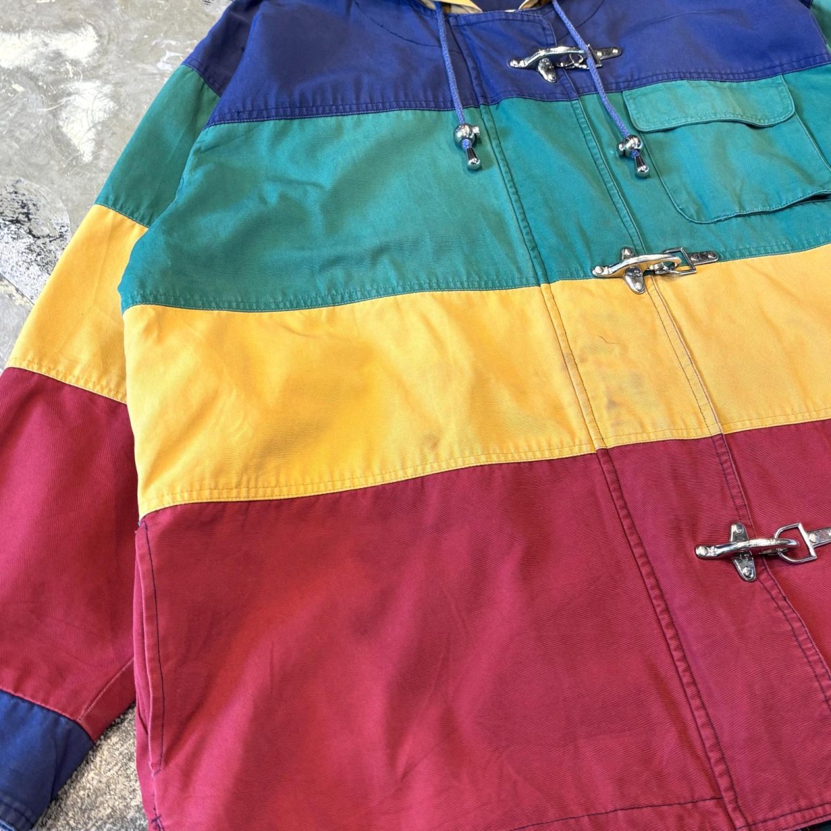 画像5: COLOR SWITCHED BORDER HOODIE FIREMAN JACKET / Mens L (5)