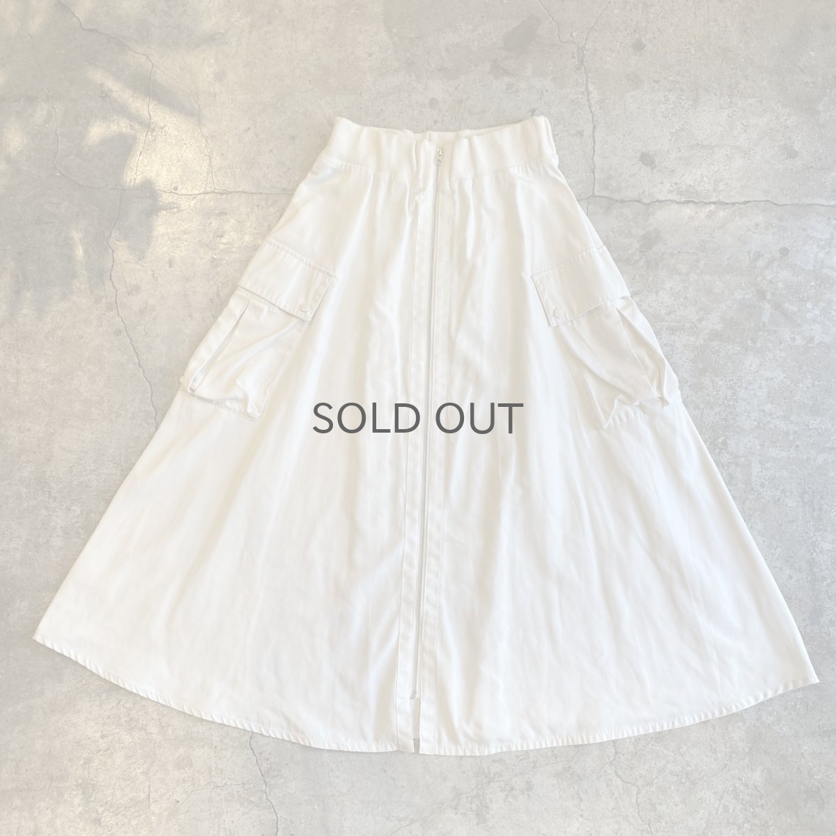 画像1: FRONT ZIP CARGO DESIGN LONG SKIRT / W25~W35 (1)