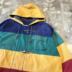 画像4: COLOR SWITCHED BORDER HOODIE FIREMAN JACKET / Mens L (4)