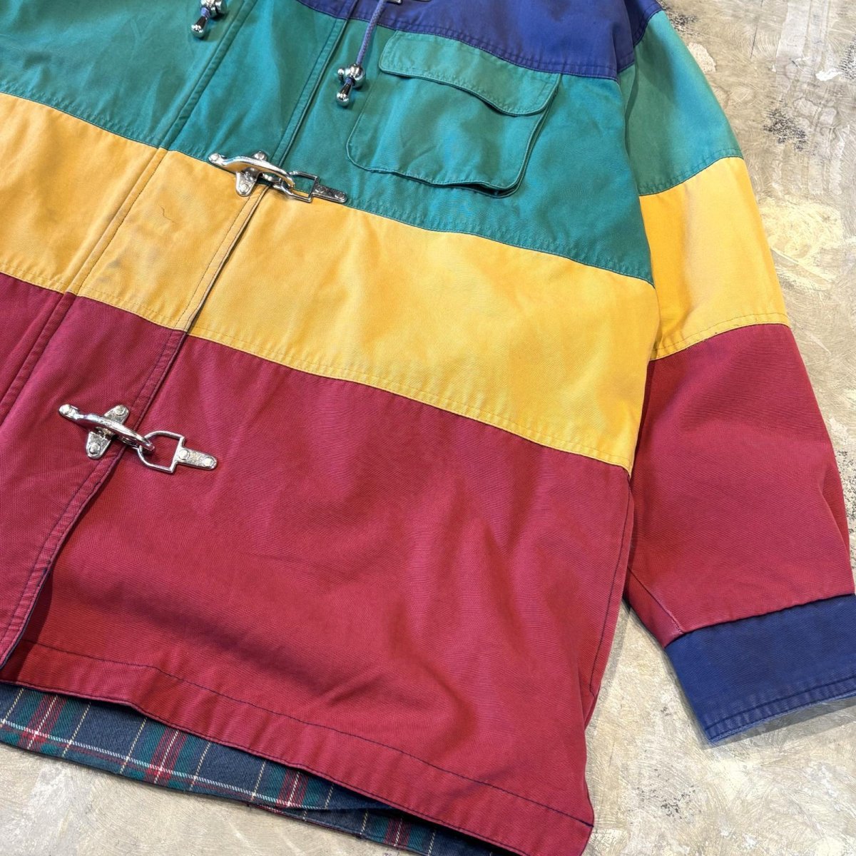 画像6: COLOR SWITCHED BORDER HOODIE FIREMAN JACKET / Mens L (6)