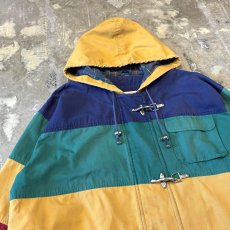画像3: COLOR SWITCHED BORDER HOODIE FIREMAN JACKET / Mens L (3)