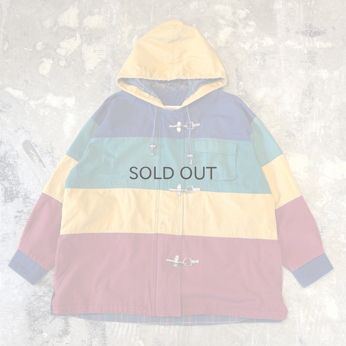 画像1: COLOR SWITCHED BORDER HOODIE FIREMAN JACKET / Mens L (1)