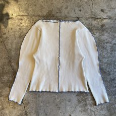 画像1: DOLMAN SLEEVE COLOR POINT STITCH THERMAL L/S TEE / Ladies M (1)