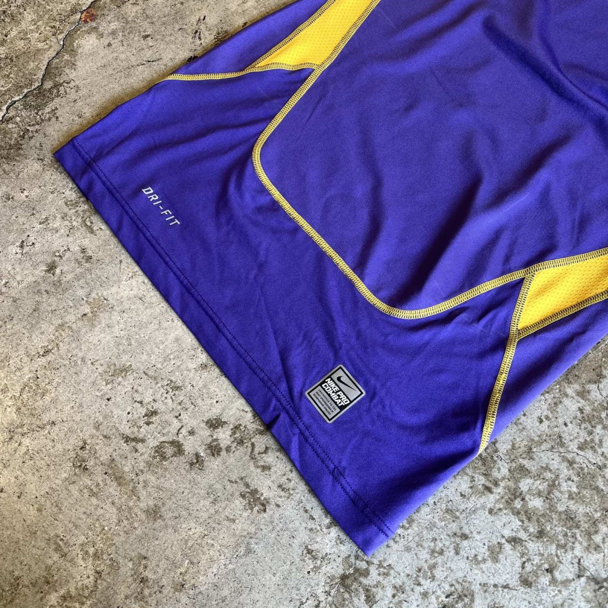 画像4: 【NIKE PRO COMBAT】BI COLOR PATCHWORK DESIGN COMPRESSION L/S TOPS / Ladies S~M(S)  (4)