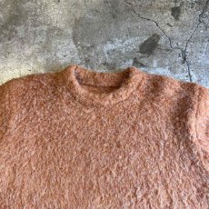 画像9: ORANGE COLOR OVER DESIGN WOOL KNIT L/S TOPS / Ladies L (9)