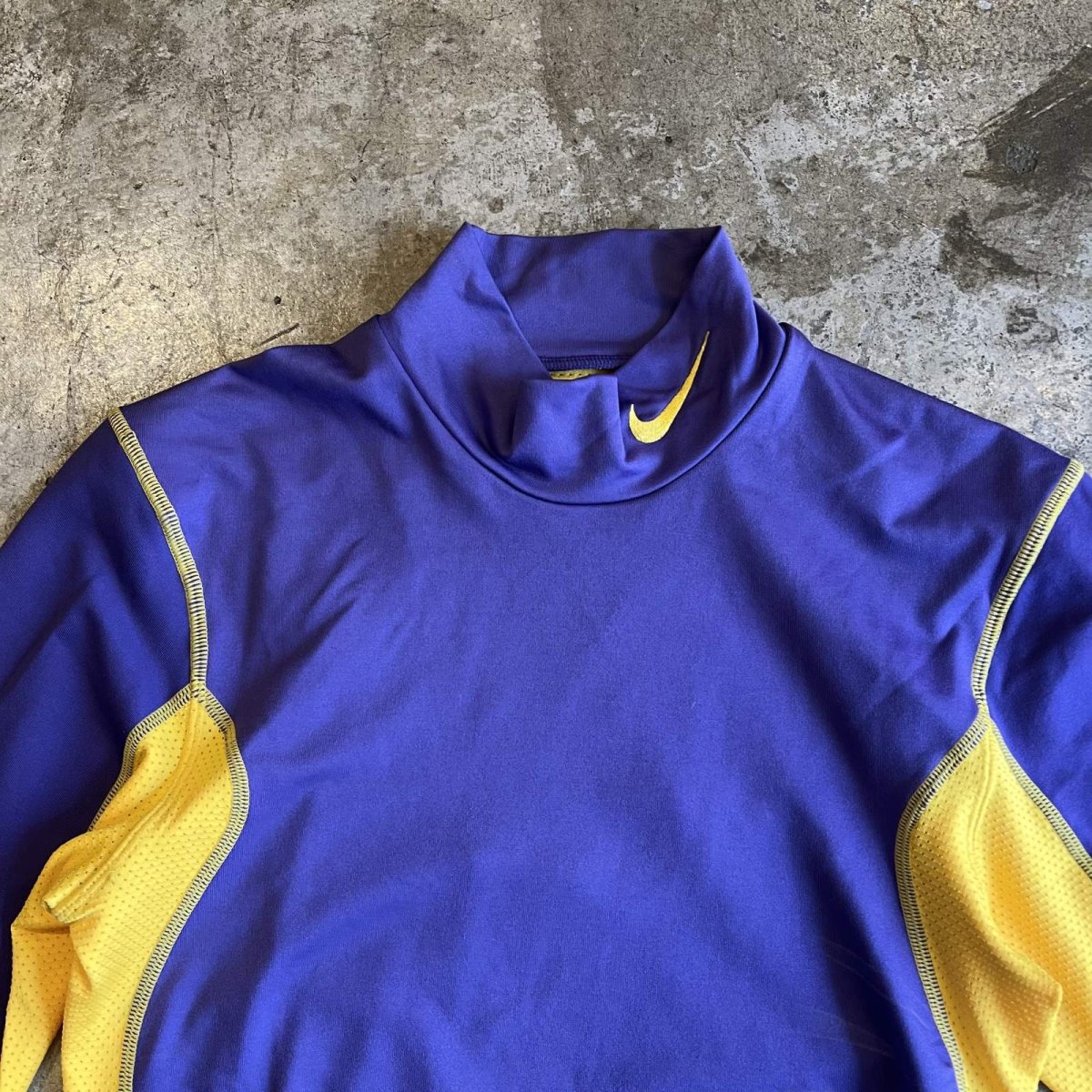 画像8: 【NIKE PRO COMBAT】BI COLOR PATCHWORK DESIGN COMPRESSION L/S TOPS / Ladies S~M(S)  (8)