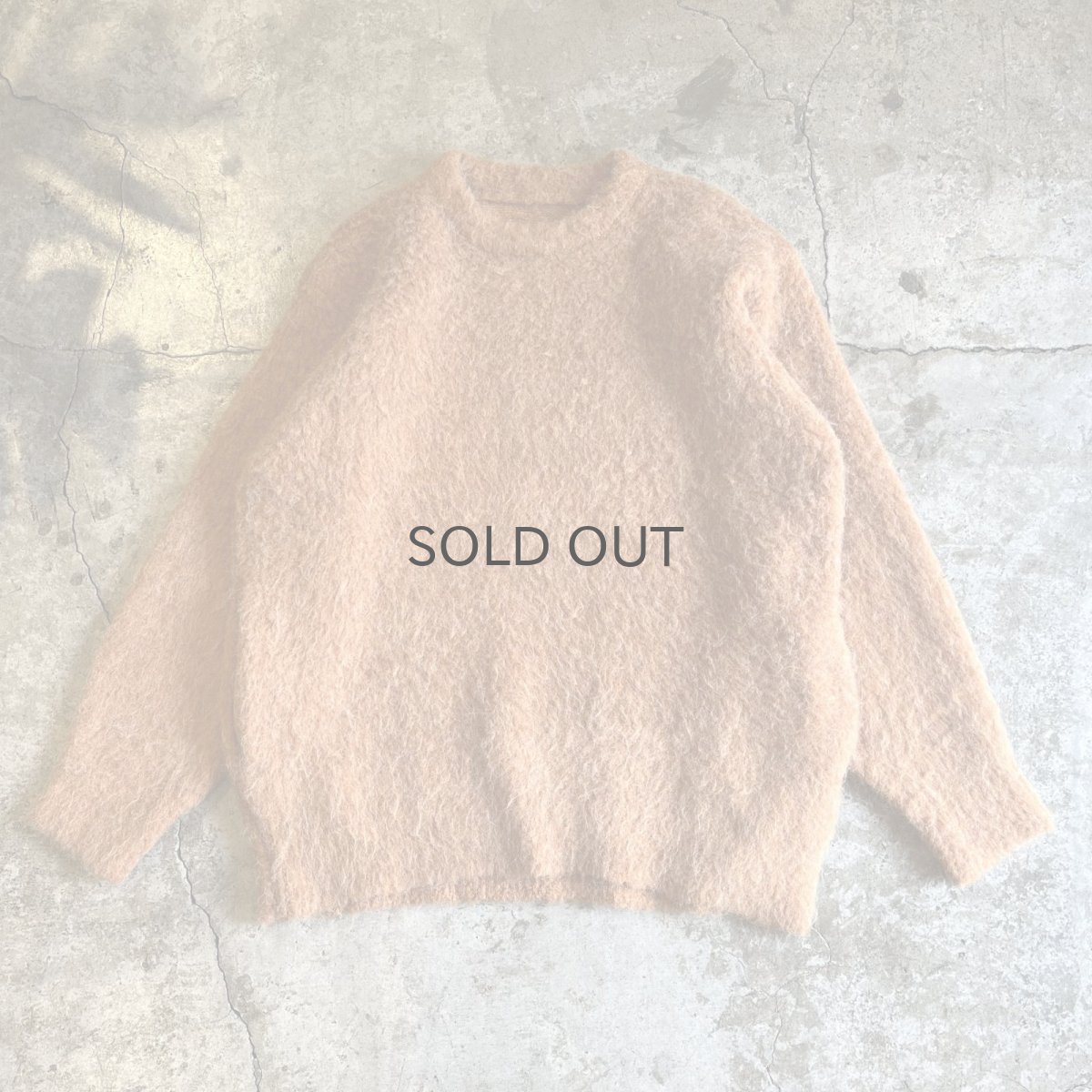 画像1: ORANGE COLOR OVER DESIGN WOOL KNIT L/S TOPS / Ladies L (1)