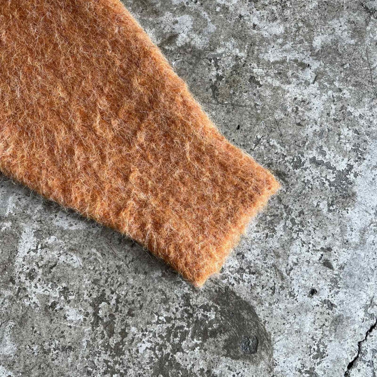 画像7: ORANGE COLOR OVER DESIGN WOOL KNIT L/S TOPS / Ladies L (7)