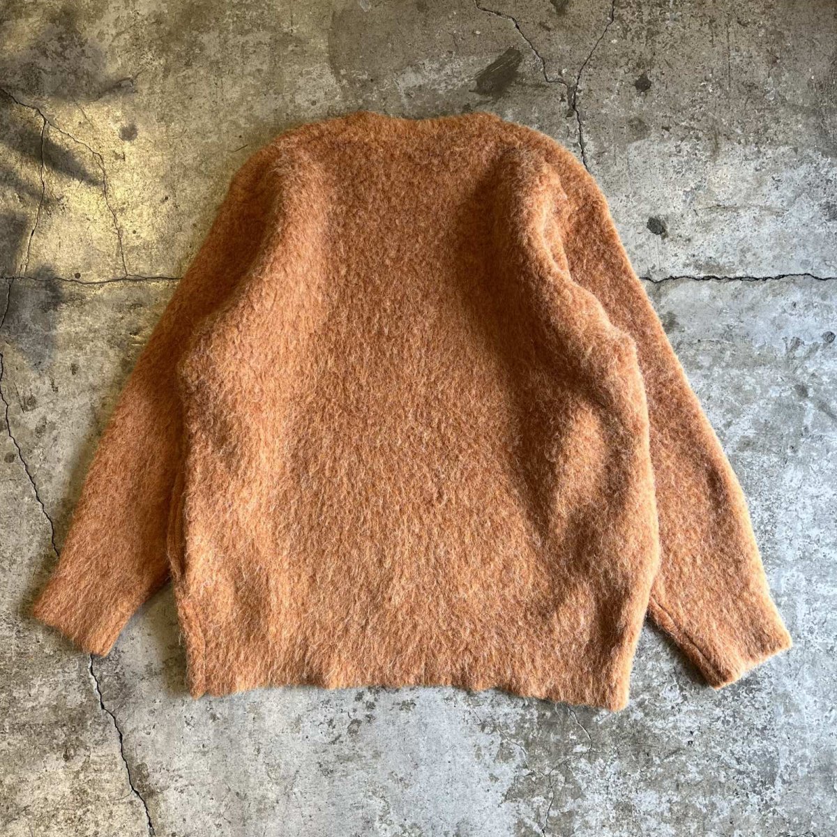 画像2: ORANGE COLOR OVER DESIGN WOOL KNIT L/S TOPS / Ladies L (2)