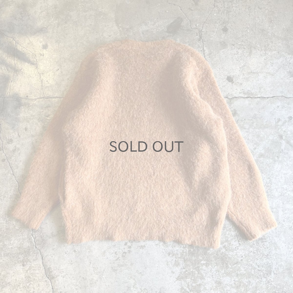 画像2: ORANGE COLOR OVER DESIGN WOOL KNIT L/S TOPS / Ladies L (2)