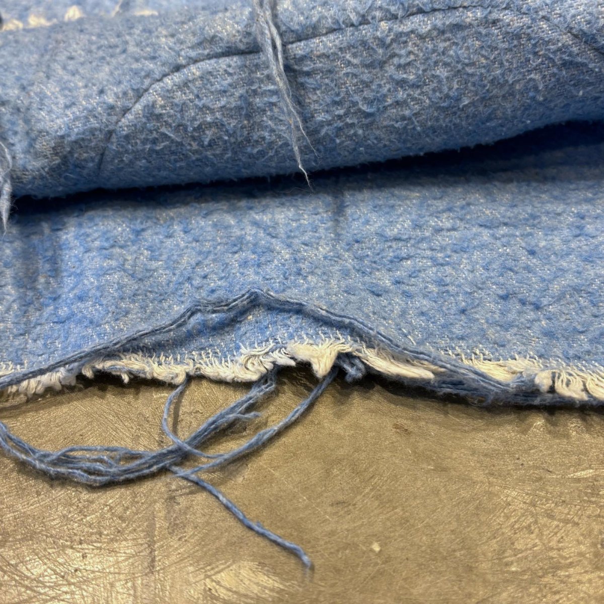 画像8: BICOLOR BORDER ZIP UP FRINGE CARDIGAN / Mens L (8)