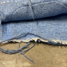 画像8: BICOLOR BORDER ZIP UP FRINGE CARDIGAN / Mens L (8)