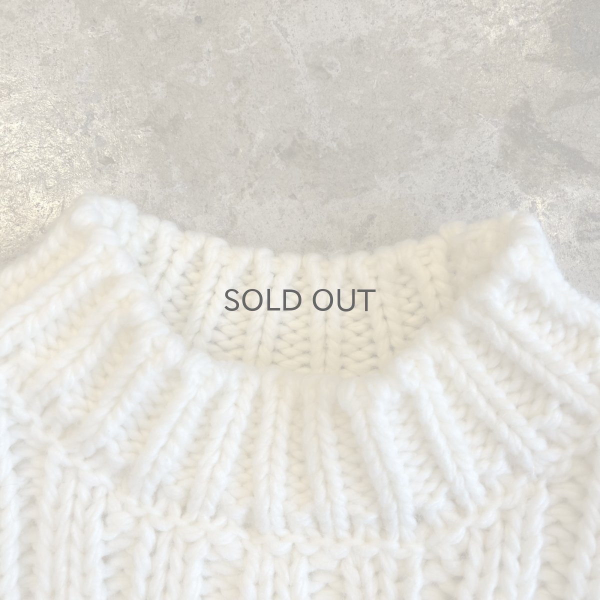 画像10: FRINGE DESIGN SIMPLE CABLE STITCH KNIT SWEATER / Ladies M  (10)