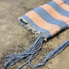 画像7: BICOLOR BORDER ZIP UP FRINGE CARDIGAN / Mens L (7)