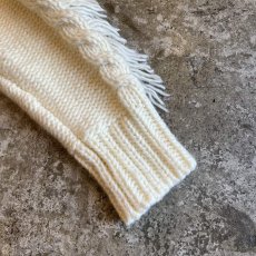 画像5: FRINGE DESIGN SIMPLE CABLE STITCH KNIT SWEATER / Ladies M  (5)