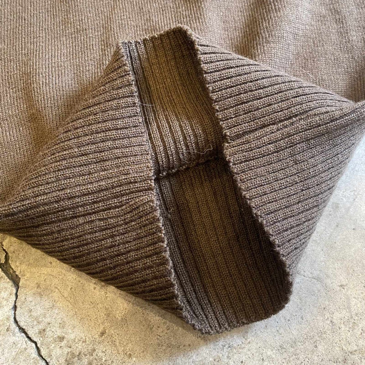 画像8: MILITARY 5 BUTTON HENRY DESIGN KNIT L/S TOPS / Ladies M (8)