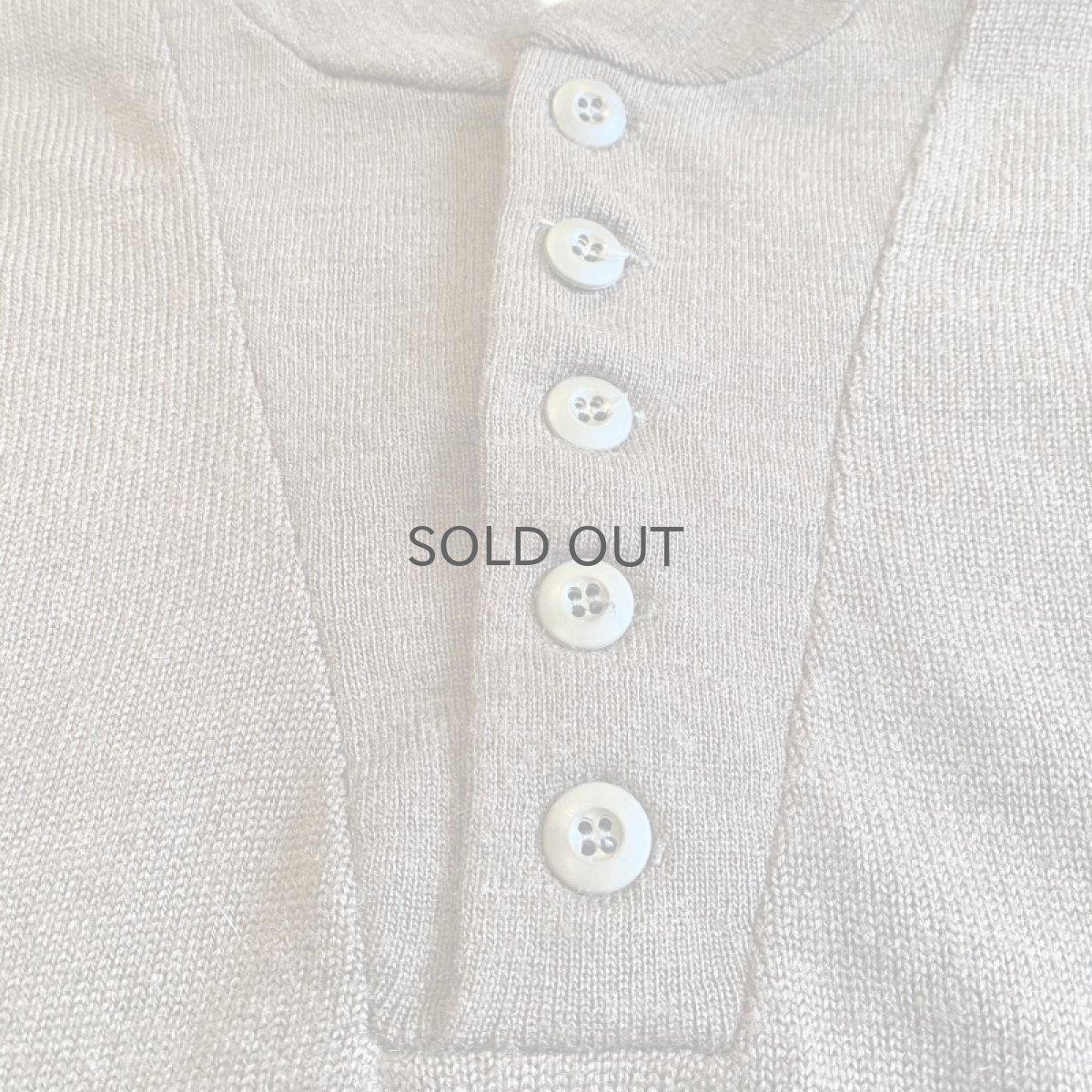 画像9: MILITARY 5 BUTTON HENRY DESIGN KNIT L/S TOPS / Ladies M (9)