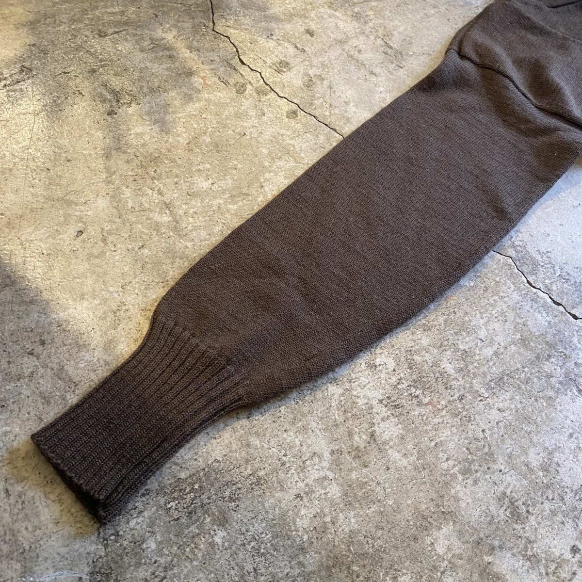 画像6: MILITARY 5 BUTTON HENRY DESIGN KNIT L/S TOPS / Ladies M (6)