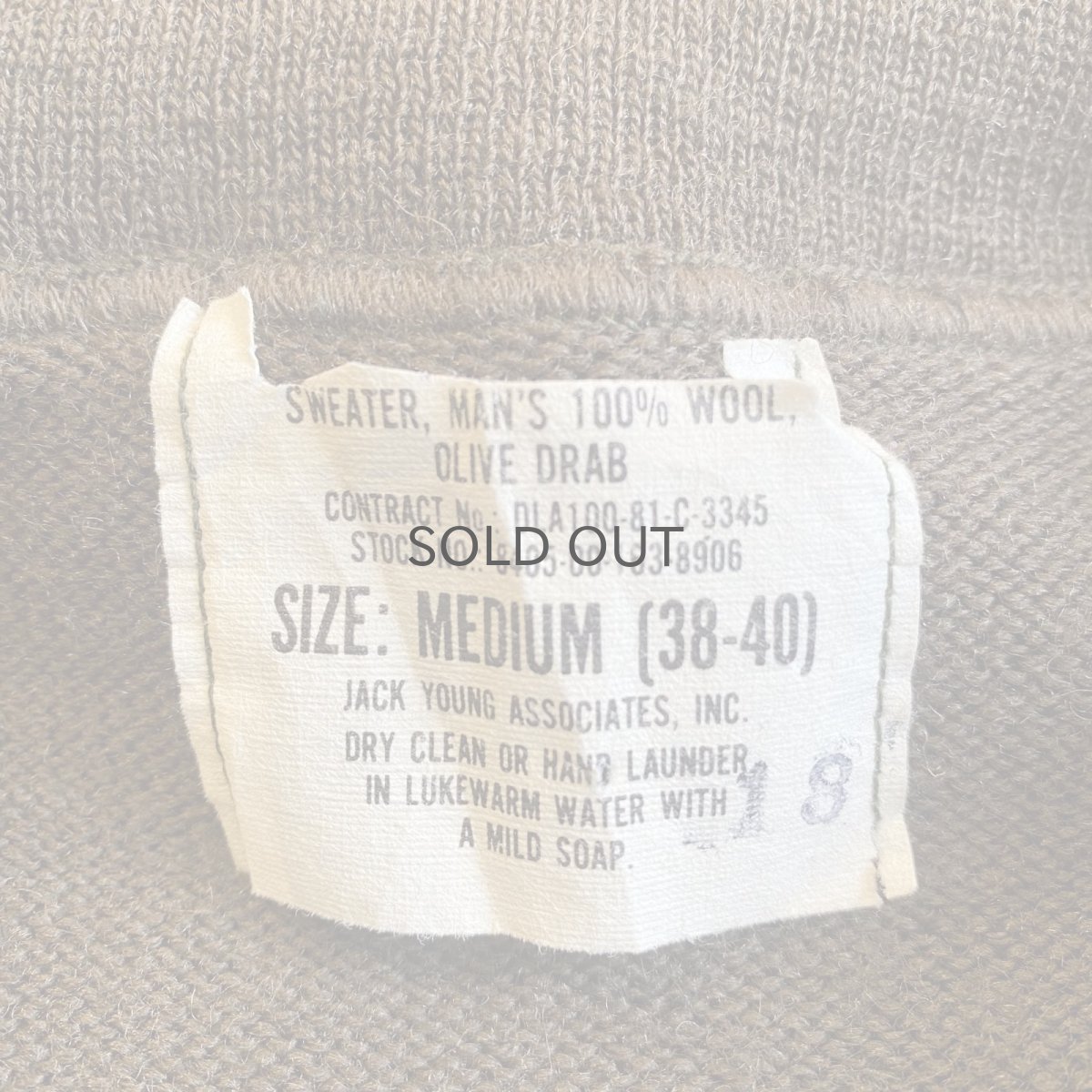 画像13: MILITARY 5 BUTTON HENRY DESIGN KNIT L/S TOPS / Ladies M (13)