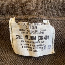 画像13: MILITARY 5 BUTTON HENRY DESIGN KNIT L/S TOPS / Ladies M (13)