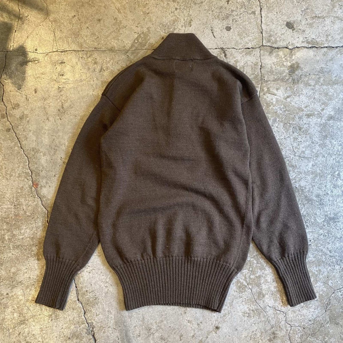 画像2: MILITARY 5 BUTTON HENRY DESIGN KNIT L/S TOPS / Ladies M (2)