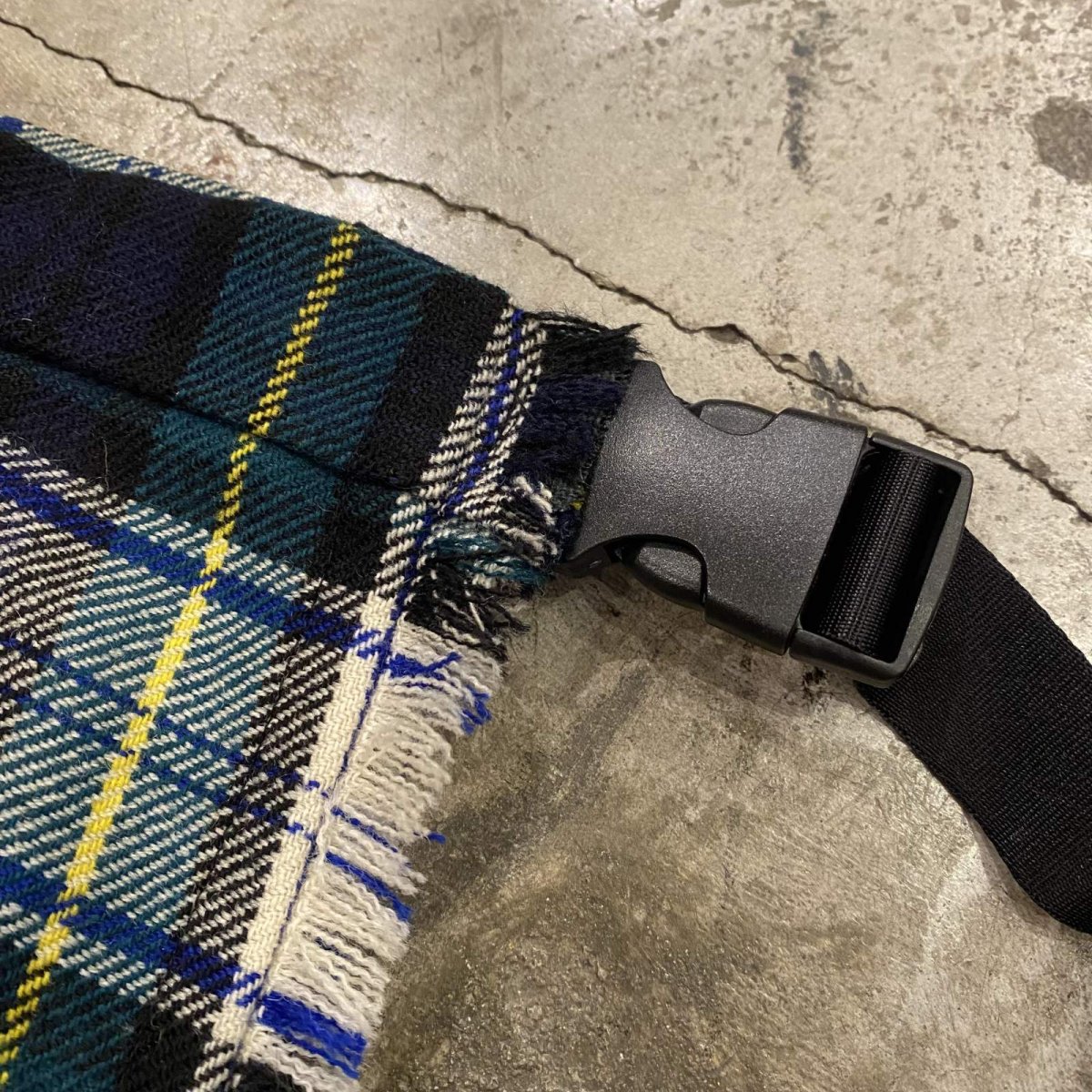画像7: 【Wiz&Witch】"WANDERER" SCOTLAND CHECK VINTAGE WRAP SKIRT / FREE (7)