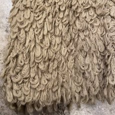 画像6: BEIGE COLOR LOOP FRINGE DESIGN KNIT CARDIGAN / Ladies L (6)