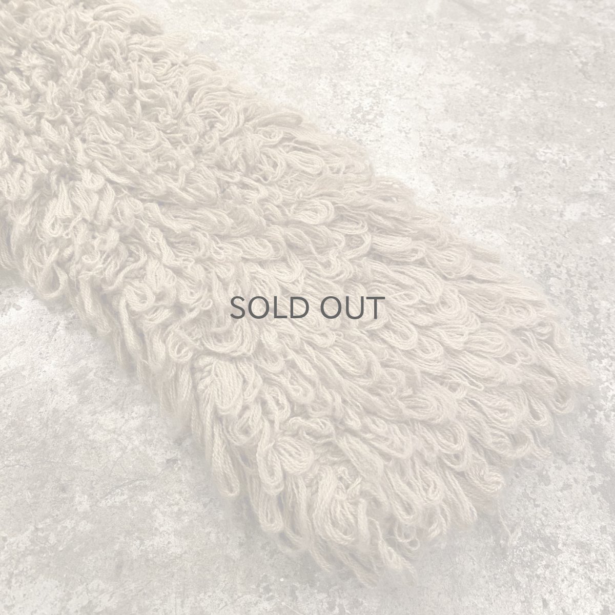 画像10: BEIGE COLOR LOOP FRINGE DESIGN KNIT CARDIGAN / Ladies L (10)