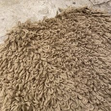 画像11: BEIGE COLOR LOOP FRINGE DESIGN KNIT CARDIGAN / Ladies L (11)